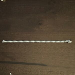 Diamonique Sparkling Silver Bracelet